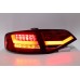 AUDI A4 B8 09-12 Red Clear Light Bar LED Tail Lamp